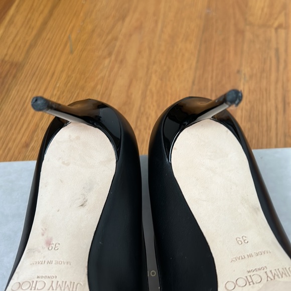 Jimmy Choo Esme 85 Black Leather Round Toe Pump - Picture 11 of 11